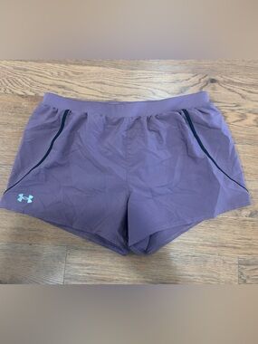Under Armour Women's Plum Athletic Shorts with Contrast Piping